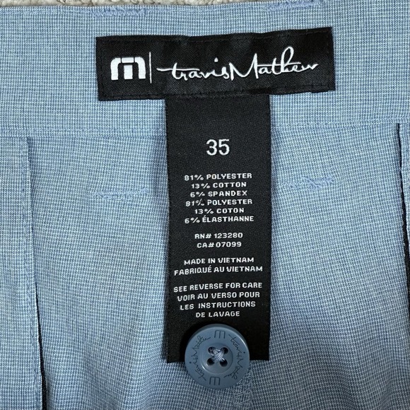 Travis Matthew Men's 35 Blue 10" Performance Golf Shorts - Picture 4 of 4